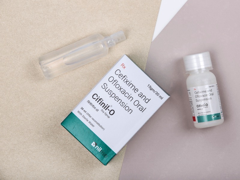 Nilrise Cifinil-O oral suspension carton and bottle